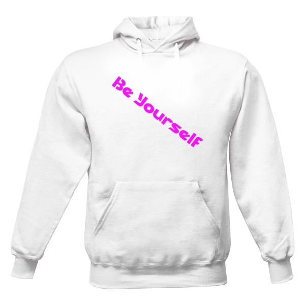 Pánska mikina s kapucňou s potlačou be yourself mikina v1